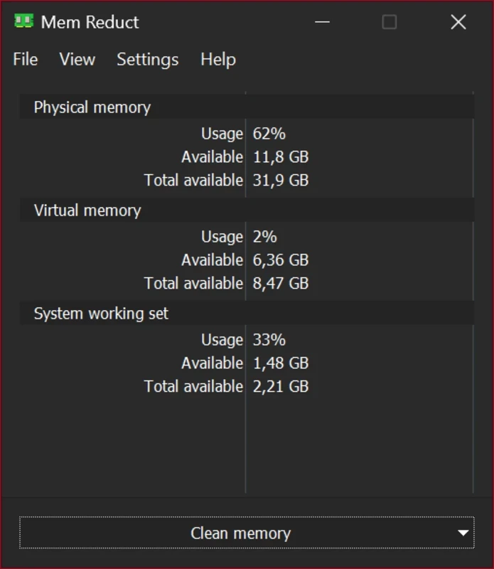 Mem Reduct – Screenshot 1